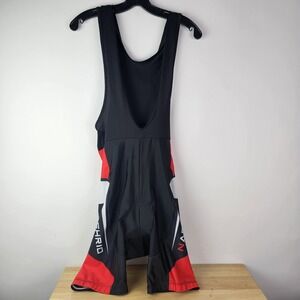 Nashrio Cycling Bib Knickers Mens 2XL Black Red Athletic Workout Padded Gel Seat
